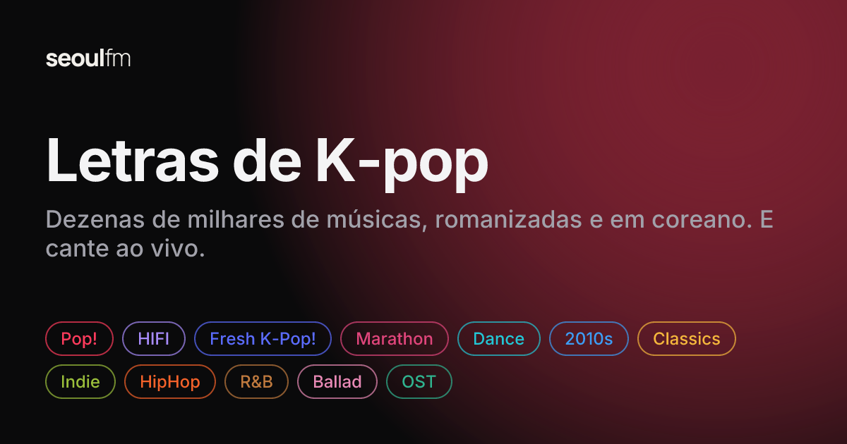 Letras de K-pop — Dezenas de milhares de músicas, romanizadas e em ...